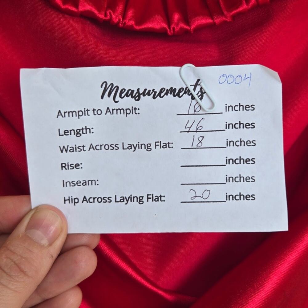 NWOT Medium Red Sexy Satin Strapless Maxi Dress [0004] - Picture 5 of 9